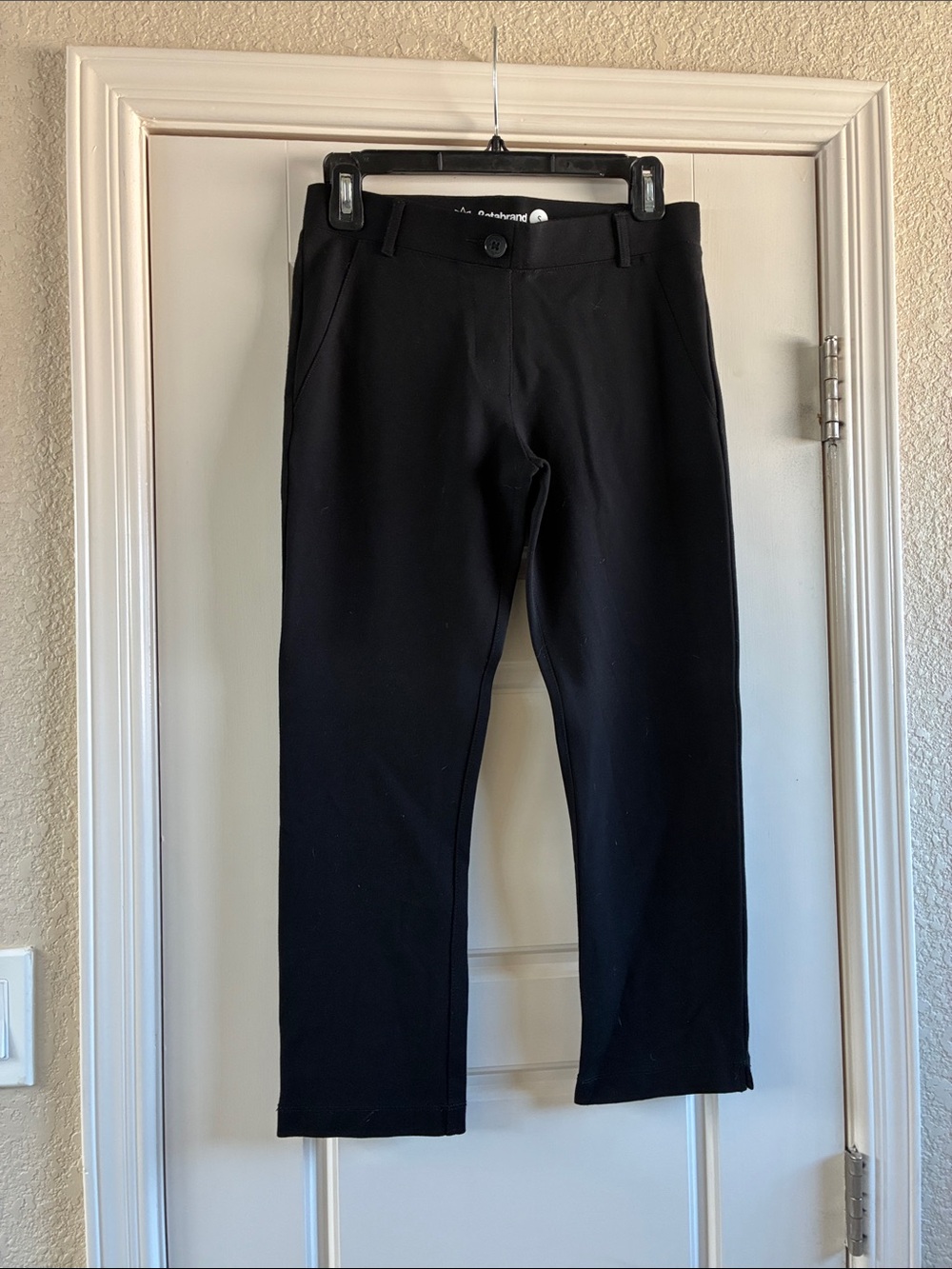 Betabrand Black Cropped Women’s Stretch Dress Pants